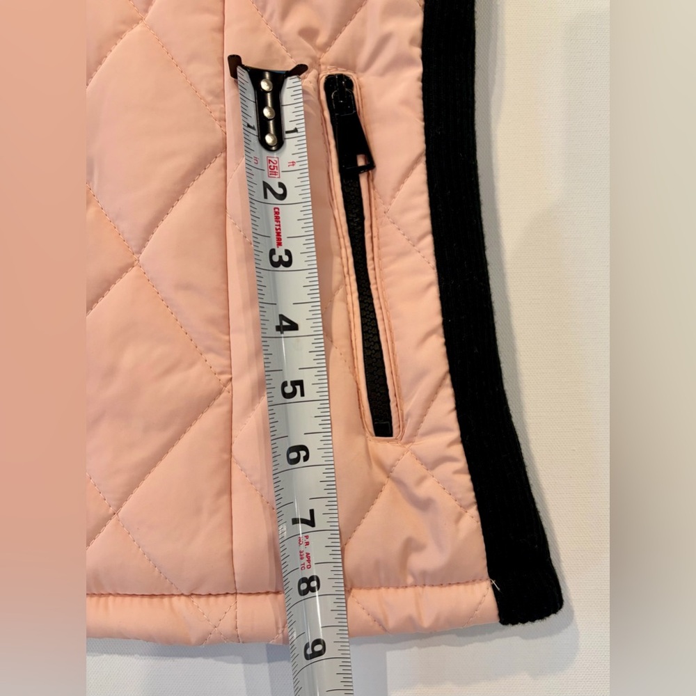 Workshop Republic Clothing Diamond Quilted Light Pink and Black Quilted Vest - Picture 7 of 12